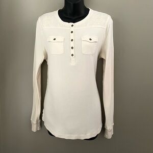 Ralph Lauren Cream Embroidered Cotton Shirt